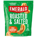 Emerald Nuts Roasted and Salted Whole Cashews (1-Pack), 5oz Resealable Bag, Plant-Based Protein, Kosher Certified, Non-GMO, Contains No Artificial Preservatives, Flavors or Synthetic Colors