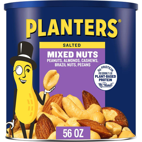 PLANTERS Unsalted Premium Nuts 34.5 oz Resealable Container- Contains Roasted California Pistachios, Cashews, Almonds, Hazelnuts & Pecans - No Artificial Flavors or Colors