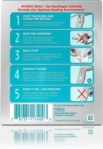 Band-Aid Hydro Seal Blister Toes Hydrocolloid Gel Bandages 8 Each By Zarbees