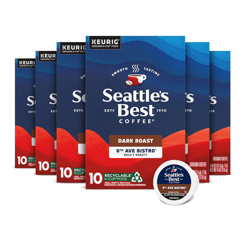 SeattleÃƒÂ¢Ã¢â€šÂ¬Ã¢â€žÂ¢s Best Coffee, Flavored K-Cup Coffee Pods, Toasted Hazelnut, 100% Arabica, 6 Boxes (60 Pods Total)