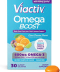 Viactiv Omega 3 Fish Oil Gummies. Epa Dha Supplement For Heart Health And Brain Health 30 Sugar Gummy Vitamins 1Pc Serving