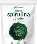 Micro Ingredients Organic Spirulina Powder 1lb & Organic Barley Grass Powder 16oz Bundle 2 Pack | Raw Superfoods | Rich in Vegan Protein Fibers Minerals & Vitamins