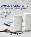 Native Deodorant | Natural Deodorant for Women and Men, Seasonal Scents, Aluminum Free with Baking Soda, Probiotics, Coconut Oil and Shea Butter | Buttercream & French Vanilla