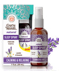 Gurunanda Sleep Spray (1 Fl Oz) - 100 Pure & Natural Blend Of Lavender Chamomile & Aromatherapy Essential Oils - Supports Calm & Relaxed Rest - Bedtime Mist For Bed Pillows Or Linen