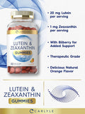 Carlyle Lutein And Zeaxanthin Gummies | 20Mg Of Lutein Supplement | 100 Orange Flavor Vegan Gummies | Non-Gmo, Gluten Free