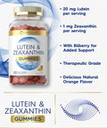 Carlyle Lutein And Zeaxanthin Gummies | 20Mg Of Lutein Supplement | 100 Orange Flavor Vegan Gummies | Non-Gmo, Gluten Free