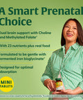 MegaFood Baby & Me 2 Prenatal Vitamin & Minerals - Vitamins For Women - With Folate (Folic Acid Natural Form) Choline Iron Iodine Vitamin C Vitamin D And More - 120 Mini Tabs (30 Servings)