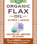 Nature'S Way Organic Flax Oil Super Lignan, Cold-Pressed, And Unrefined, 24 Fl Oz