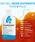 Healthycell Calm Mood Daily Liquid Supplement - Cortisol Manager & Mood Support Supplement For Stress With Ashwagandha L-Theanine Magnesium 5-Htp Gaba & Saffron - 30 Gel Packs