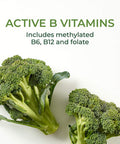 MegaFood, Adult B-Centered, Supports Cognition and Mental Focus, Multivitamin B Complex Supplement with Herbs, Vegan, 60 Tablets