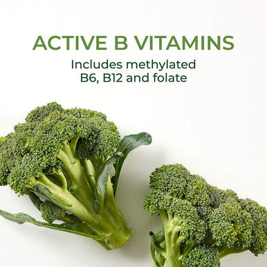 MegaFood, Adult B-Centered, Supports Cognition and Mental Focus, Multivitamin B Complex Supplement with Herbs, Vegan, 60 Tablets