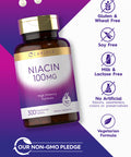Carlyle Niacin 100Mg | 300 Vegetarian Tablets | High Potency Formula | Non-Gmo, Gluten Free Supplement