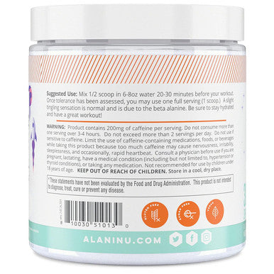 Alani Nu Pre Workout Powder GLAXAY Lemonade, Amino Energy Boost, Endurance Supplement, Sugar Free, 200mg Caffeine, L-Theanine, Beta-Alanine, L-Citrulline, 30 Servings - 10.19 Ounce