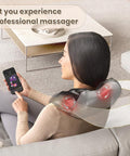Jqx Neck Massager, Cordless Shiatsu Neck And Back Massager With 5 Speed Levels, Shoulder Massager With 3D Kneading Massager, Relax Muscles At Home& Offie& Car, Best Gifts For Women Men Mom Dad