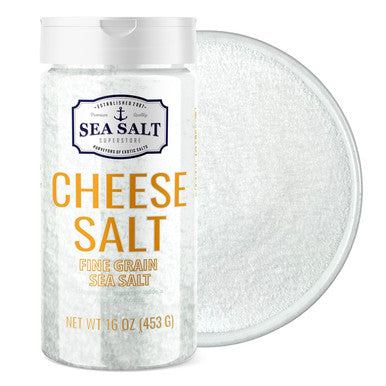 Sea Salt Superstore Cheese Sea Salt Fine Sea Salt for Homemade Cheese Making Gluten- and Non-Iodized Salt her Cheese Kit Essential Flaky Salt 1 lb Shaker