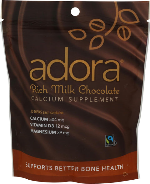 Adora Calcium Disks Milk Chocolate 30 Count