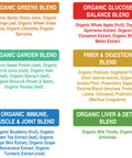 Peak Performance Organic Greens Superfood Powder Single Serve Travel Packets. Best Tasting Organic Green Juice Super Food With 25