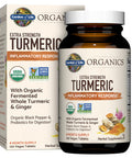 Garden of Life Organics Extra Strength Turmeric Inflammatory Response 120 Tablets-100Mg Curcumin (95% Curcuminoids) Black Pepper Probiotics Organic Non-Gmo Vegan Gluten Free Herbal Supplement