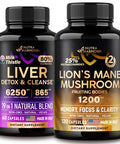 NUTRAHARMONY Lions Mane Capsules & Liver Support Capsules