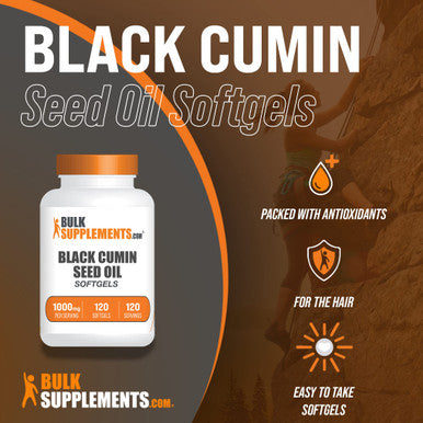 Bulksupplements.Com Black Cumin Seed Oil Softgels - Blackseed Oil - Nigella Sativa - Black Seed Oil Pills - Nigella Sativa Capsules - 1000Mg Of Black Cumin Seeds Oil Per Softgel (120 Softgels)