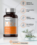 Vitamin K2 MK7 100mcg | 250 Softgels | Non-GMO, Gluten Free Supplement | by Horbaach