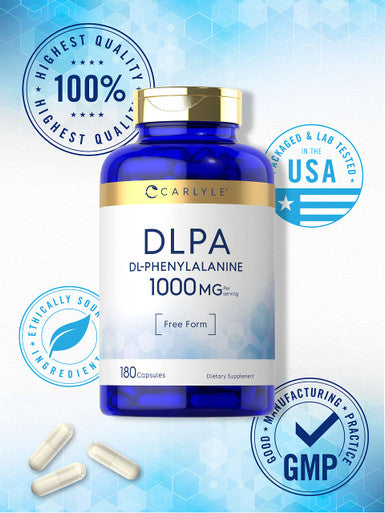 Carlyle Dl-Phenylalanine | 1000Mg | 180 Capsules | Non-Gmo And Gluten Free Formula | Dlpa Free Form Supplement