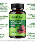NATURELO Whole Food Vitamin Gummies for Kids - Chewable Gummy Multivitamin for Children - Non-GMO - with Vitamins & Minerals - 90 Vegan Gummies