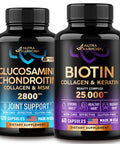 NUTRAHARMONY Glucosamine Chondroitin & Biotin, Collagen Capsules