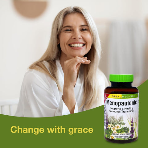 Herbs Etc. Menopautonic Softgels - Essential Supplement For Women - Hormonal Transition Support Supplement - Menopausal Support With Dong Quai & Motherwort - 120 Softgels (120 Servings)