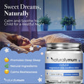 Naturallymum Kids Magnesium Bedtime Lotion for Better Sleep | All-Natural Sleeping Aid for Children | Alternative to Melatonin | Lavender & Chamomile Essential Oil | 250ml