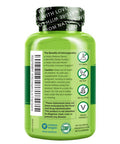 NATURELO Ashwagan Organic Root Powder - Herbs Supplement for Fatigue, Relief, Mood Enhancer - with Black Extract - 90 Vegan Capsules
