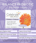 Celebrate Vitamins Balance Probiotic + Prebiotic - Post Bariatric Surgery Daily Supplement For Women & Men, 28.5 Billion Cfu - Supports Digestive & Immune Health, Gluten (30 Capsules)