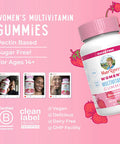 Maryruth Organics Multivitamin for Women 14+ | Women's Multivitamin Gummies | Immune Support Daily Women's Multivitamin | Skin Health | Gummy Vitamins for Women | Sugar | Vegan | Non-GMO | 60 Count