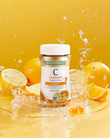 Nature's Bounty Vitamin C 250 Mg Gummies - Pack Of 60 - Supports Immunity And Energy - Vegan And Gluten Free