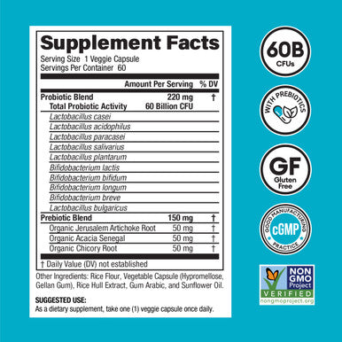 Physician'S Choice Probiotics 60 Billion Cfu - 10 Strains + Organic Prebiotics Digestive & Gut Health Supports Occasional Constip