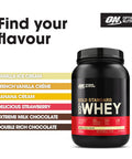 Optimum Nutrition Gold Standard 100% Whey Muscle Building And Recovery Protein Powder With Naturally Occurring Glutamine And Bcaa Amino Acids Vanilla Ice Cream Flavour 30 Servings 900 G