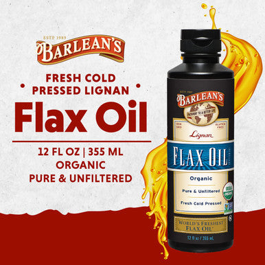 Barlean's Organic Lignan Flax Oil 12 Fl Oz (355 Ml)