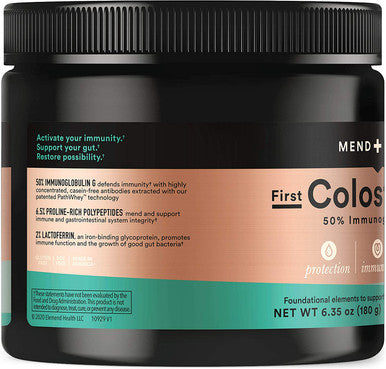 Mend Defend First Colostrum Powder 6.35 oz 180 g Protection Immunity Restoration Adult Supplement
