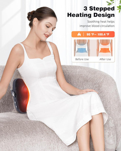 Back And Neck Massager For Pain Relief Deep Tissue, Shiatsu Back And Neck Massager With Heat For Back, Neck, Shoulder And Leg Massage, Chritmas Gifts For Men Women Mom Dad, Relax For Home Office Car