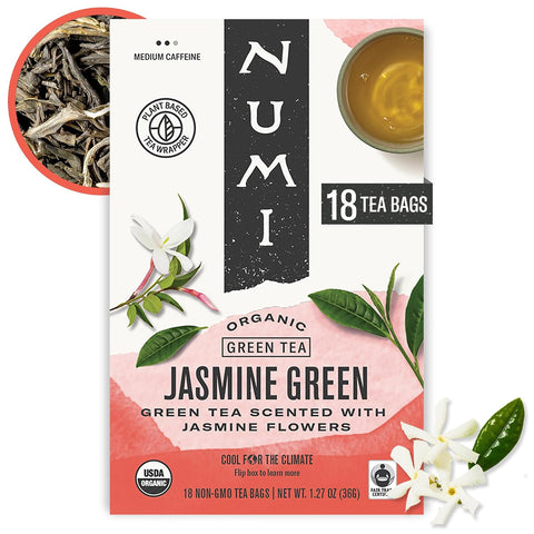 Numi Organic Matcha Toasted Rice Tea, 100 Green Tea Bags, Medium Caffeine