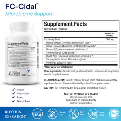 Biotics Research FC Cidal 120 Capsules