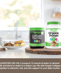 Orgain Grass Fed Hydrolyzed Collagen Peptides Protein Powder with Orgain Organic Plant Based Protein Powder Iced Coffee