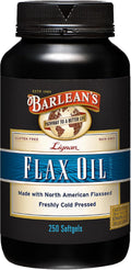 Barlean'S Lignan Flaxseed Oil Softgels Cold-Pressed Flax Seed Supplement With 1550 Mg Ala Omega-3 Fatty Acids For Joint & Heart Health 1000Mg 250 Ct