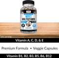Kaya Naturals Multivitamin for Men Mens Prostate Multivitamin Multi Mineral Daily Supplement Pills for Men Supports Healthy Prostate Vitaminas para Hombres 60 Veggie Capsules