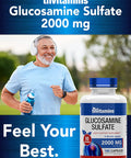 Glucosamine Sulfate Capsules 2000 Mg (180 Count) | Joint Support* Supplement For Women & Men | Produced In The Usa | Promotes Flexibility & Mobility* | By Tnvitamins