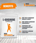 BulkSupplements L-Arginine Base L-Arginine 1000mg - Amino Energy Pre Workout - Arginine Pills - Amino Acid Arginine (100 Gelatin Capsules)