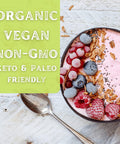 Certified Organic Raw Black Chia Seeds 1lb (16 Ounce) Non-GMO, Nutrient-Dense Seeds for Salads, Yogurt & Smoothies, Vegan, Gluten-Free, Keto & Paleo Friendly