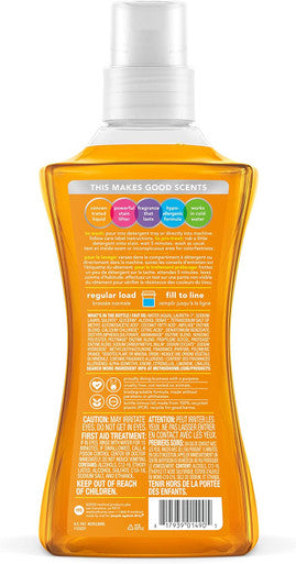 Method Liquid Laundry Detergent; Ginger Mango Scent; Plant-Based Stain Remover; 66 Loads per 53.5 fl oz bottle; 4 Pack (264 Total Loads); Packaging May Vary