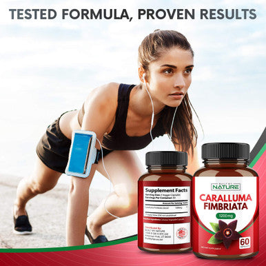Built Nature Caralluma Fimbriata Extract, 1200Mg Maximum Strength Appetite Suppressant - Pure & Natural Weight Loss, Energy, And Mental Focus Support, Gluten-Free, Vegan, No Additives Or Fillers, 60 Capsules