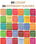 Blue Ribbon Tea Bags Sampler Assorted Tea Bags in Bamboo Box 80 Count 30 Flavors s For Women Men Family Friends Coworkers